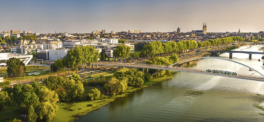 The City of Angers Angers vue generale depuis le pont Confluences